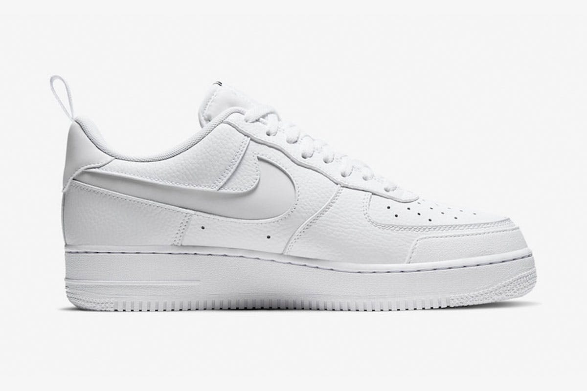 white air forces with reflective tick